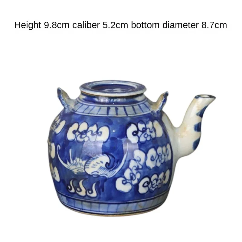 

Republic Of China Blue And White Soy Sauce Pot Teapot Antique Porcelain Tea Set Chinese Decoration Handicraft Collection