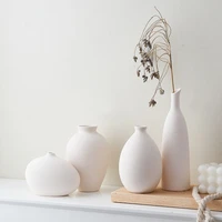 nordic modern white ceramic vase home decoration accessories living room decor dried flower vase interior design office decor