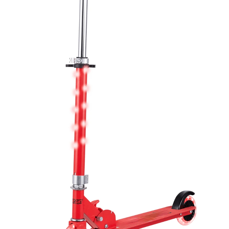 

Scooter with Light Up Wheels and Stem, Red Scooter Kids Ages 5+