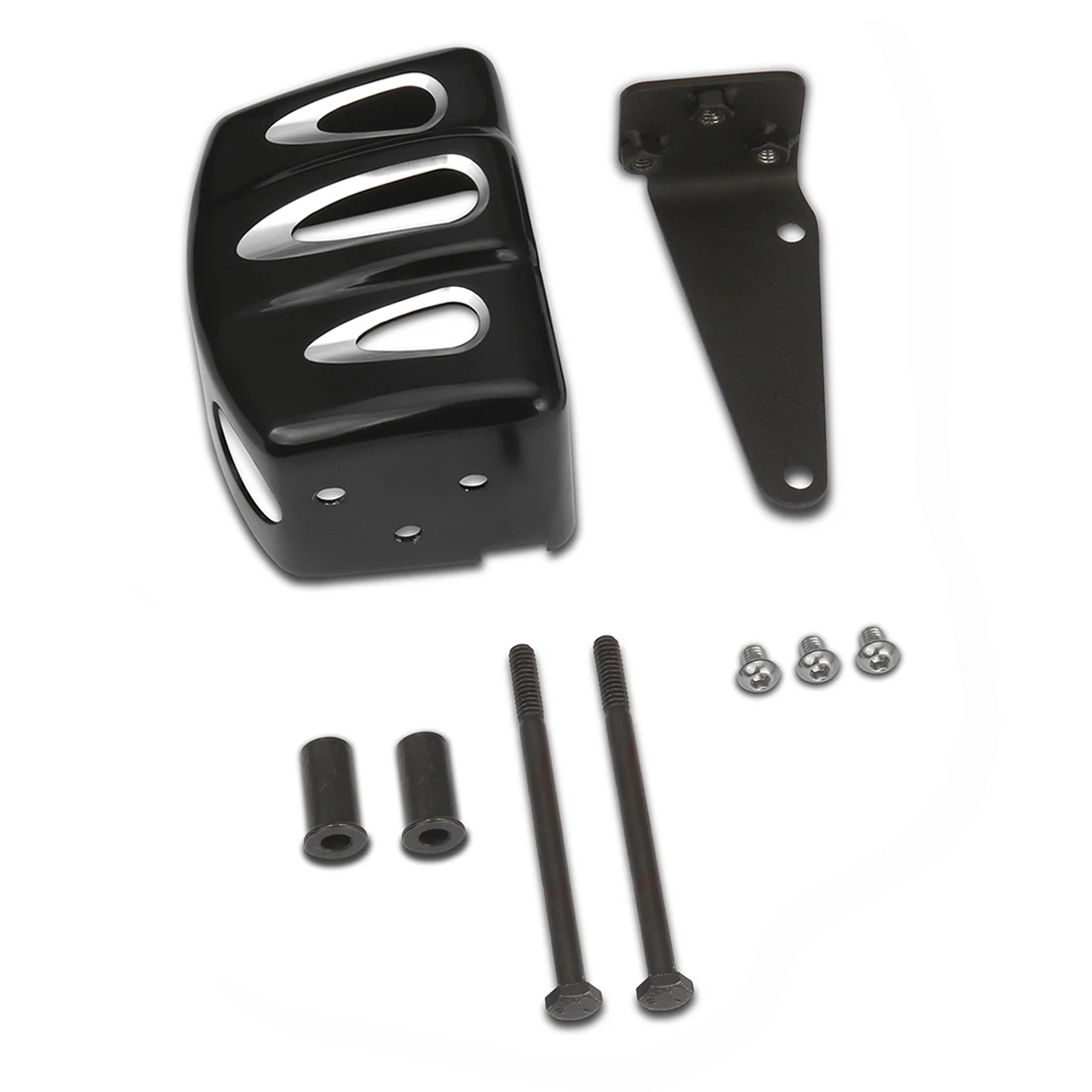 

CNC Contrast Cut Black Coil Cover for harley Dyna street bob 2004-2017 fuel injected Dyna models.