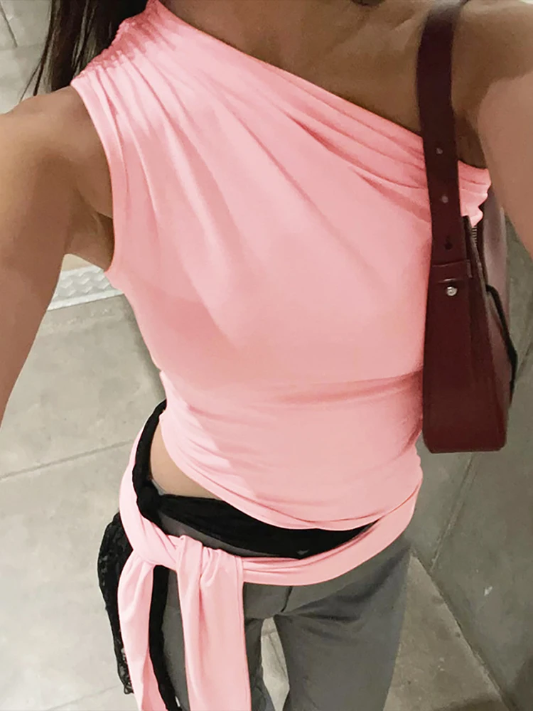 Сексуальная уличная футболка Sisterlinda Spring Release Junior с косым воротником K25L64760Девушка