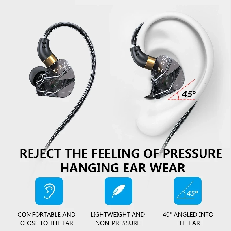 

S16 Wired Earphones With Microphone Dynamic HIFI Bass Music Earbuds In Ear Monitor Headphones Noise Cancelling Sport Headset