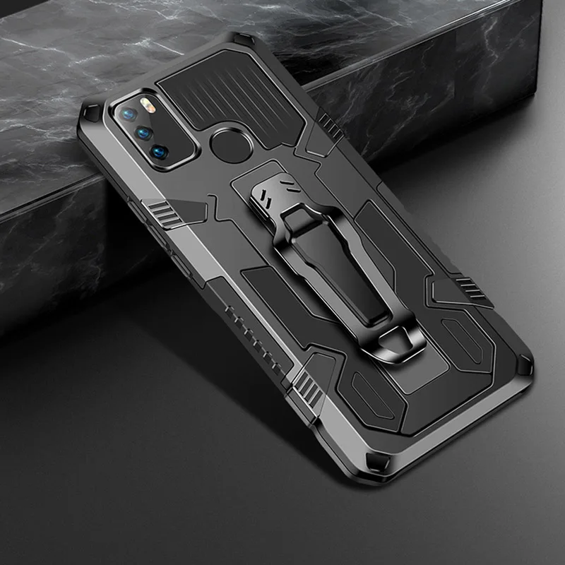 Бронированный противоударный чехол для Infinix Hot 11S 10S 10 11 9 Play Note Pro 7 Lite скрытый