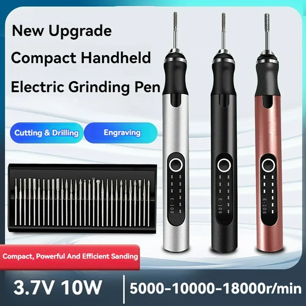 Портативная электрическая дрель 3 7 в 10 Вт 5000-18000r шлифовальная машина маленький