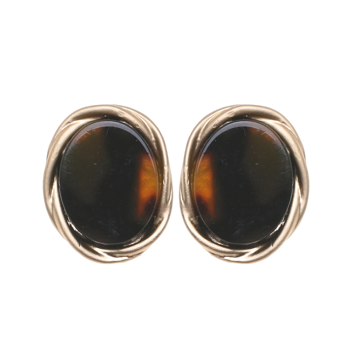 

CARTER LISA Fashion Leopard Acrylic Stud Earrings For Women Elegant Geometric Round Resin Earrings Brincos Party Ear Jewelry