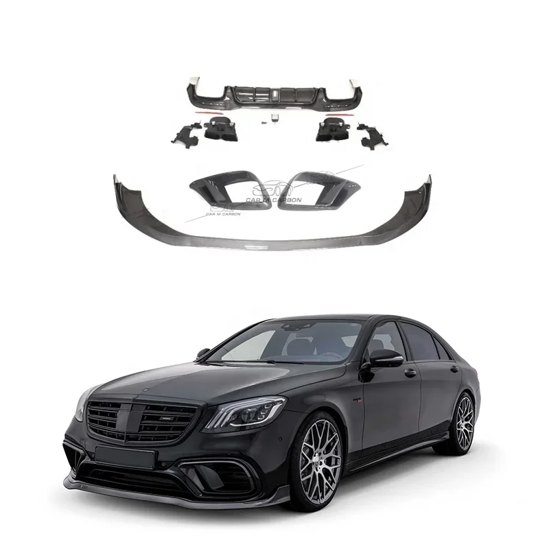 2018 г. S klase W222 B700 стильный Trockenes Kohlefaser-Bodykit w222 s222 Facelift авто stohu stangen Lippe Автопогрузчик