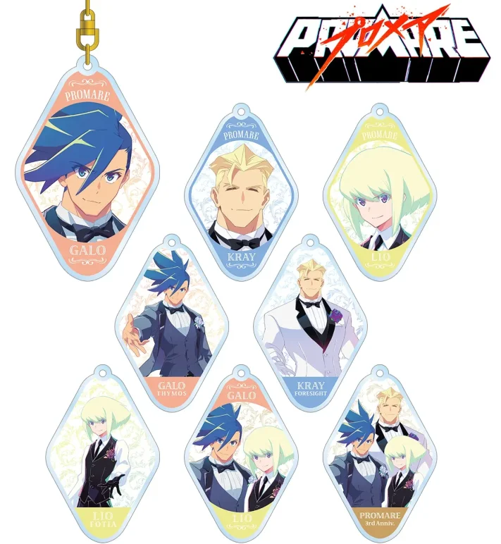 

Anime PROMARE Lio Galo Kray Cosplay PVC Figure Pendant Keychain Keyring Figure Kids Toy 2001