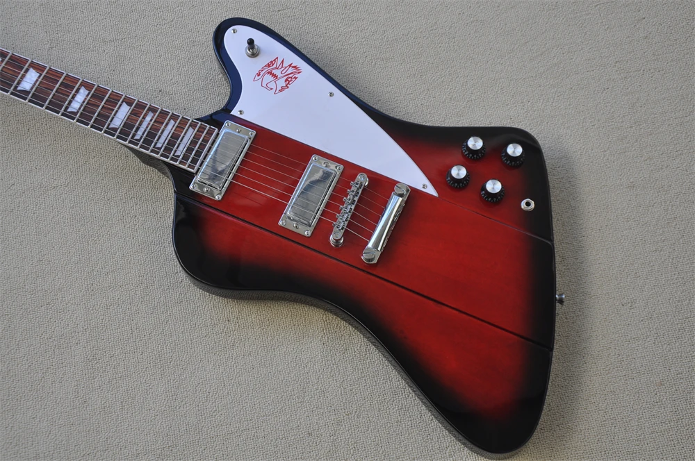 

Thunderbird Firebird electric guitar,Transparent red, rosewood fingerboard Chrome Hardware real photos in stock 41
