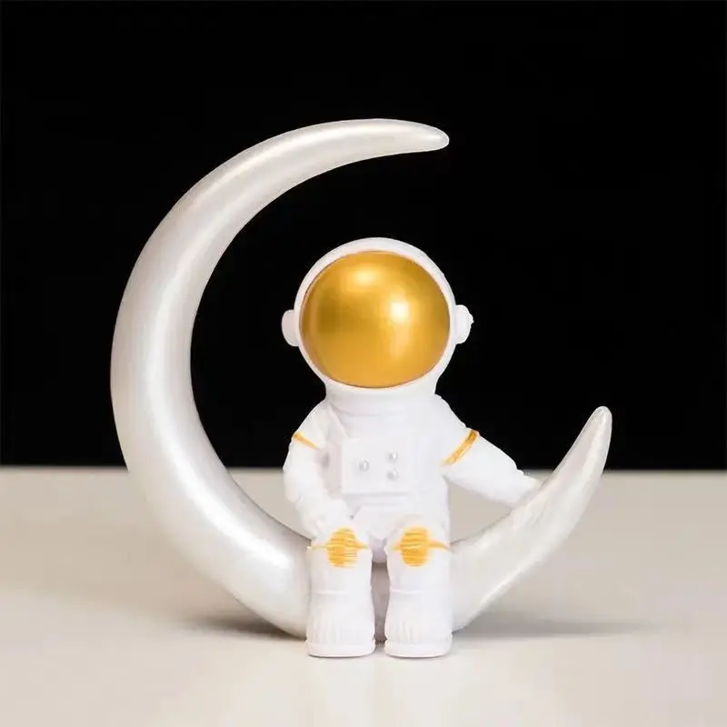 

Resin Astronaut Figure Statue Figurine Spaceman Sculpture Educational Toys Desktop Home Decoration Astronaut Model Kids Gift
