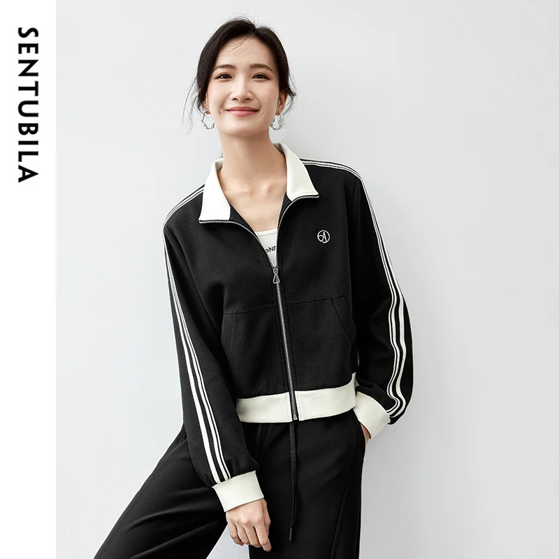 SENTUBILA хлопковые вязаные куртки для женщин 2024 зимнее повседневное свободное