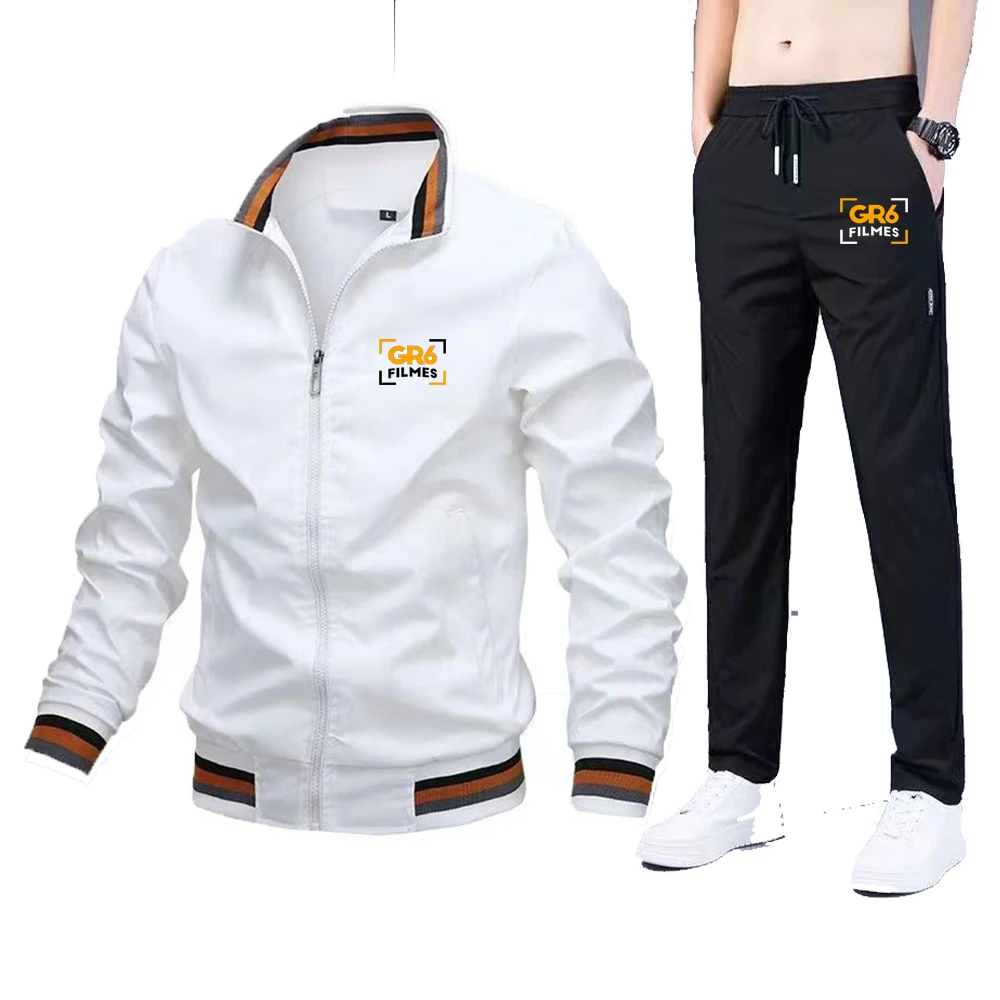 

2022 New Men's Business Casual Long Sleeve Jacket Suit Party Loose Version (Jacket + Pants) 2 Piece Set European Size S-5XL