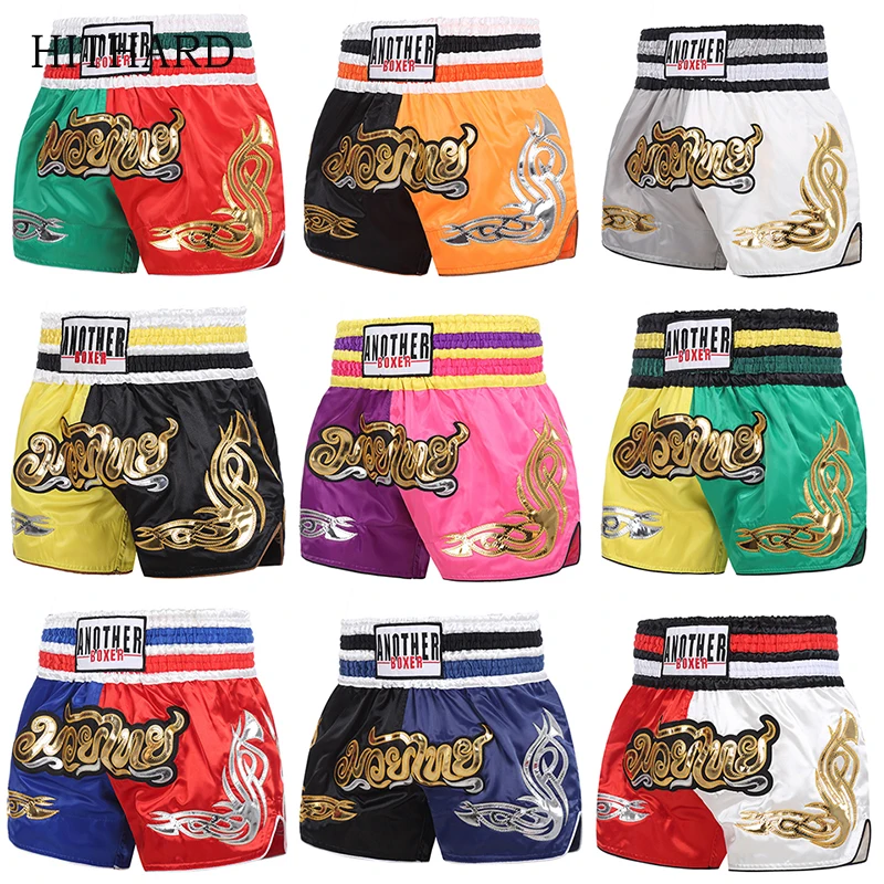 

Muay Thai Boxing Shorts for Men Women Kids Boxer Shorts Embroidery Fight Kickboxing Competition Game Training Pants MMA Clothing