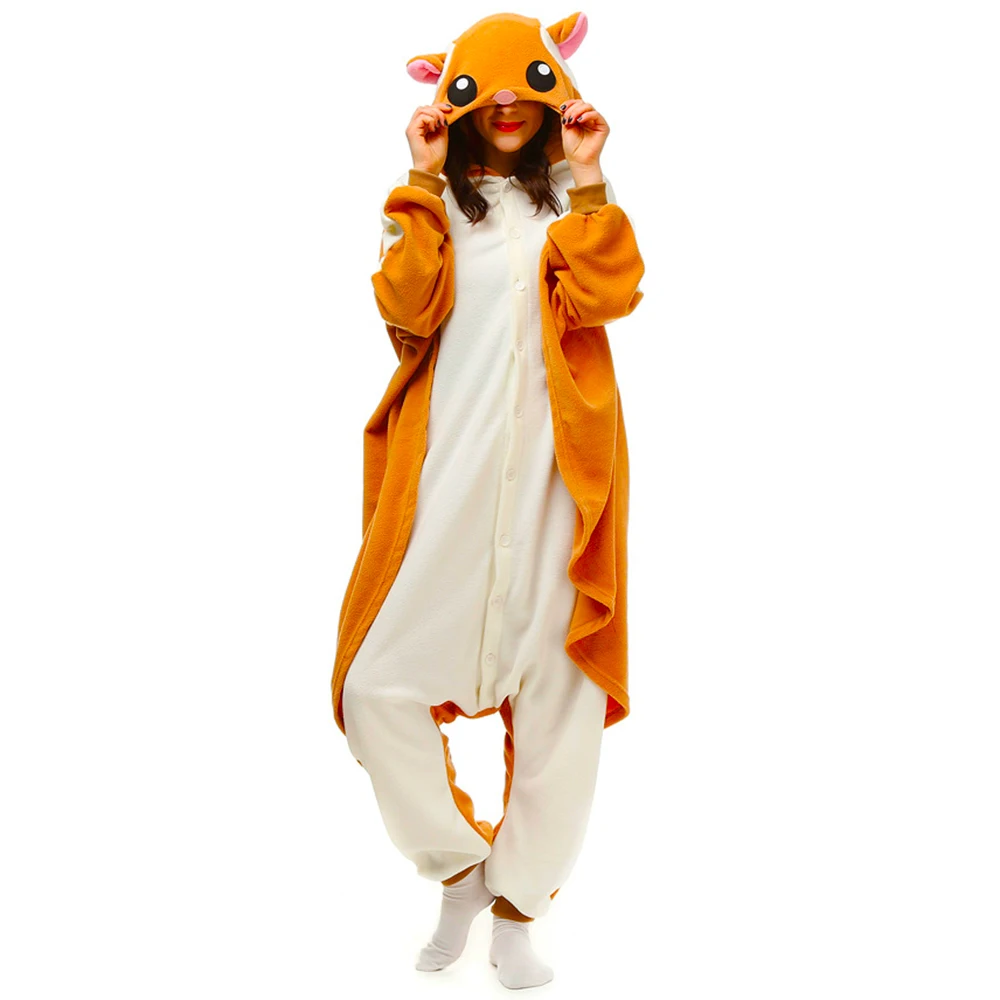 Adult Fleece Kigurumi Women Cartoon Animal Onesies Cosplay Pajama Set Men Halloween Carnival Party Jumpsuit One-Piece Pyjamas