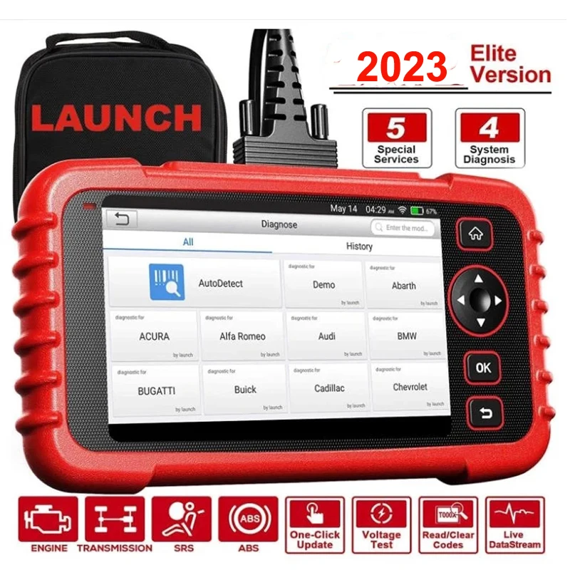 

Professiona OBD2 Scanner Launch X431 CRP129X Code Reader Diagnostic Tools Engine ABS SRS AT Oil SAS EPB TPMS Reset Creader Tool
