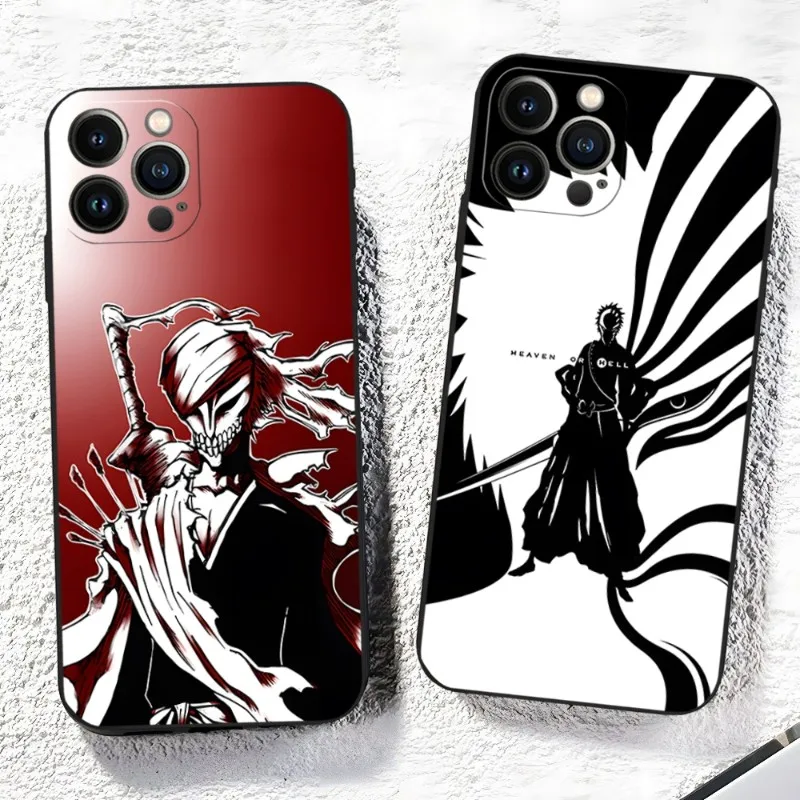 

Чехол для телефона с аниме отбеливателем Ichigo для Iphone 14 Pro 13 Mini 11 12 Max Xr X Xs 7 8 Plus 6, задняя крышка
