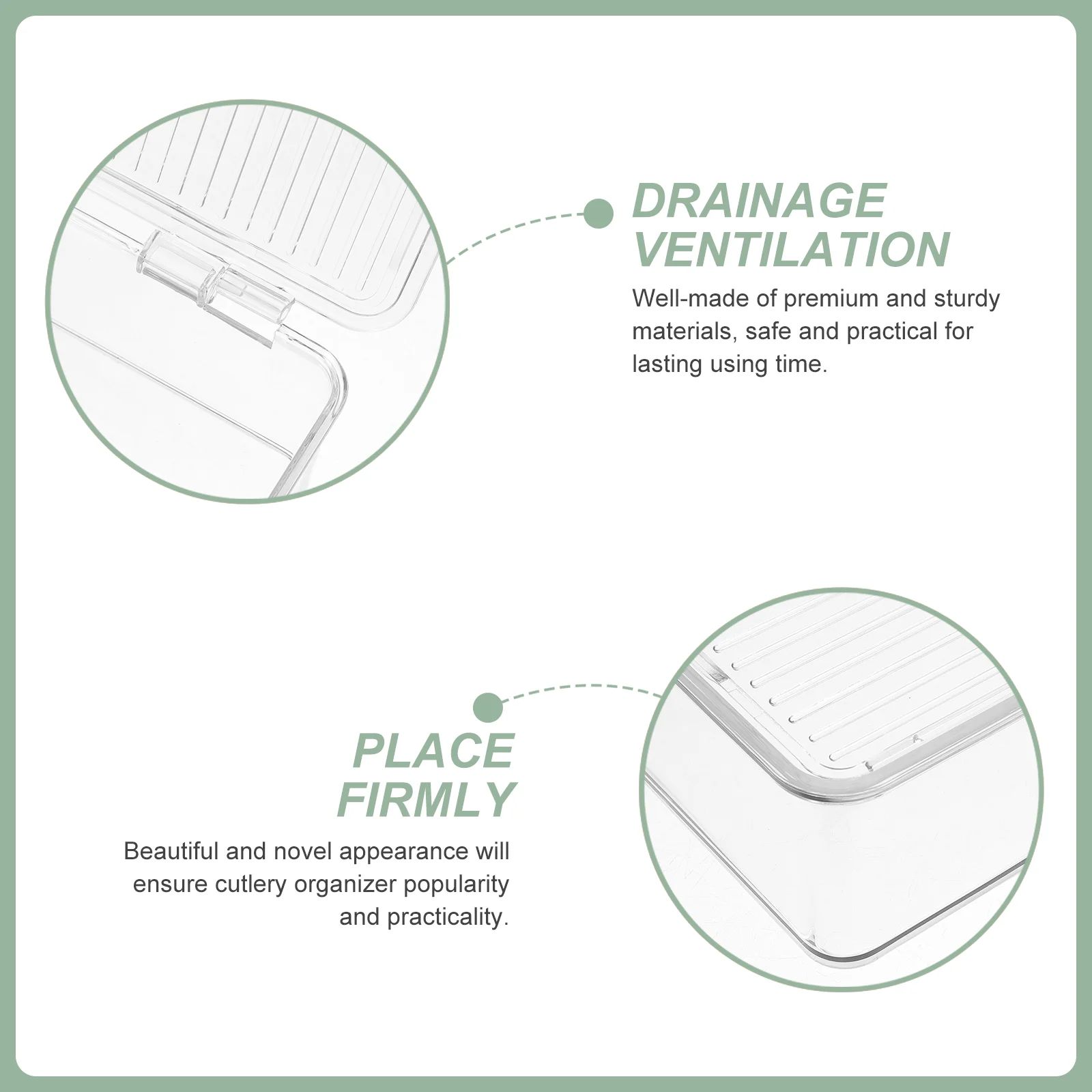 Прозрачная коробка для столовых приборов многофункциональный держатель посуды