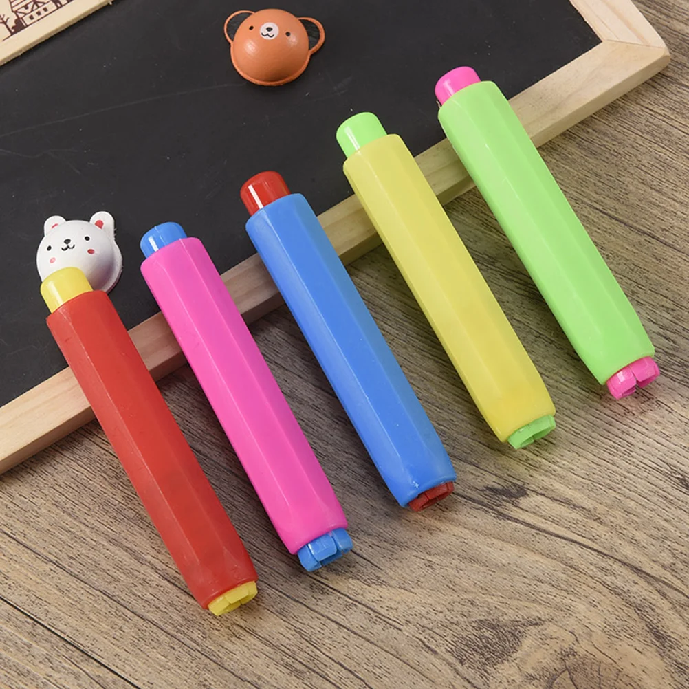 

10 pcs Chalk Clip Colorful Chalk Holder Beautiful Chalk Holder Non- for Child Kid
