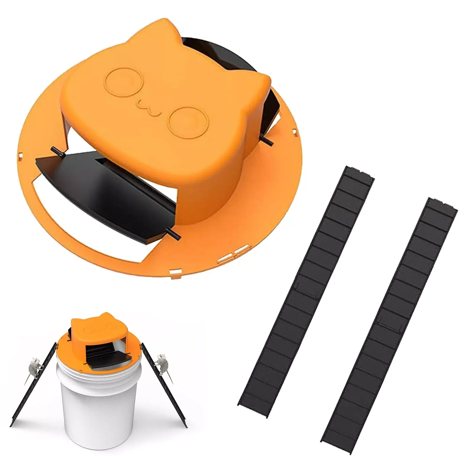 

Mousetrap Flip N Slide Bucket Lid Reusable Smart Rat Mouse Trap Mice Clamshell Automatic Humane Or Lethal Trap Door Style Catch