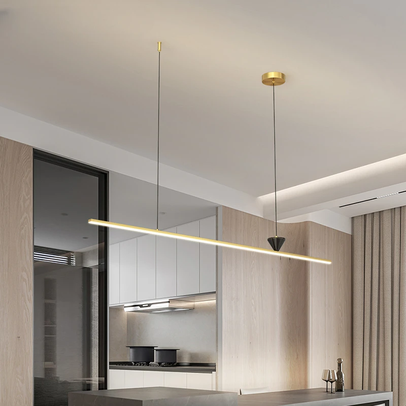 

Светодиодная художественная Люстра для декора комнаты, Подвесная лампа, светильник 2023, минималистичный современный медный светильник для зала, столовой, гостиной, кухни, подвесные осветительные приборы