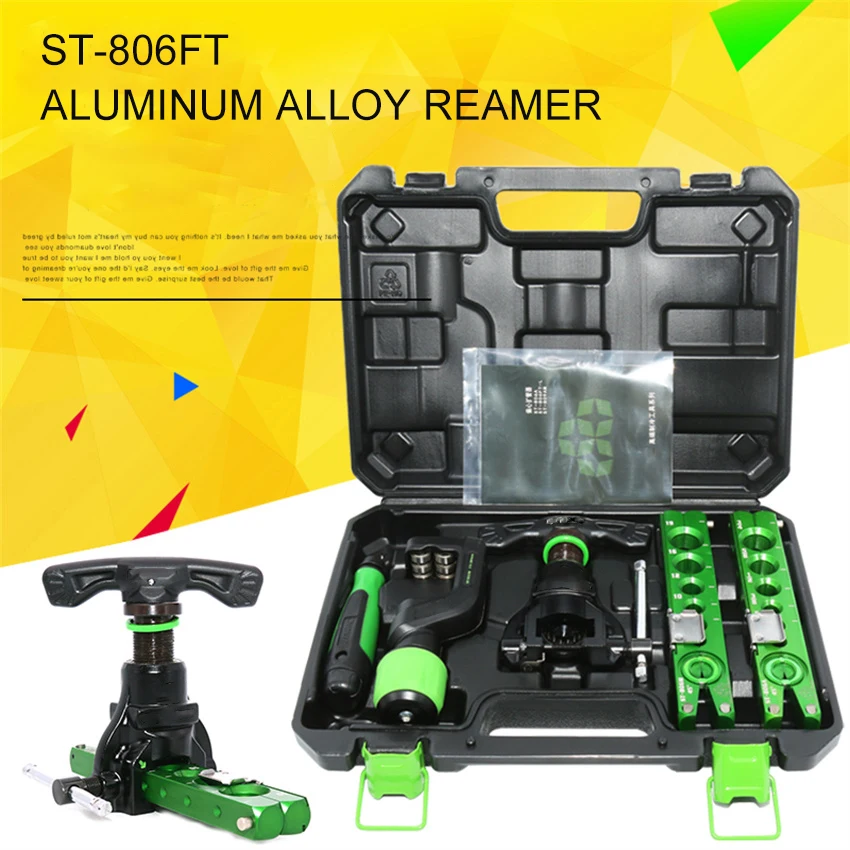 ST-806FT Copper Pipe Expander Set Air Conditioner Metric Reamer Flare Tool Pipe Flaring Tool Set Tube Expander Tools Kit