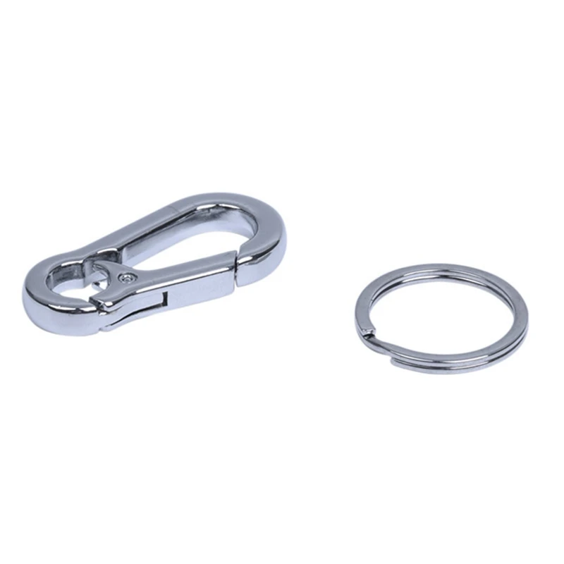 

3x серебристый металлический карабин, брелок для ключа с кольцом-переноской