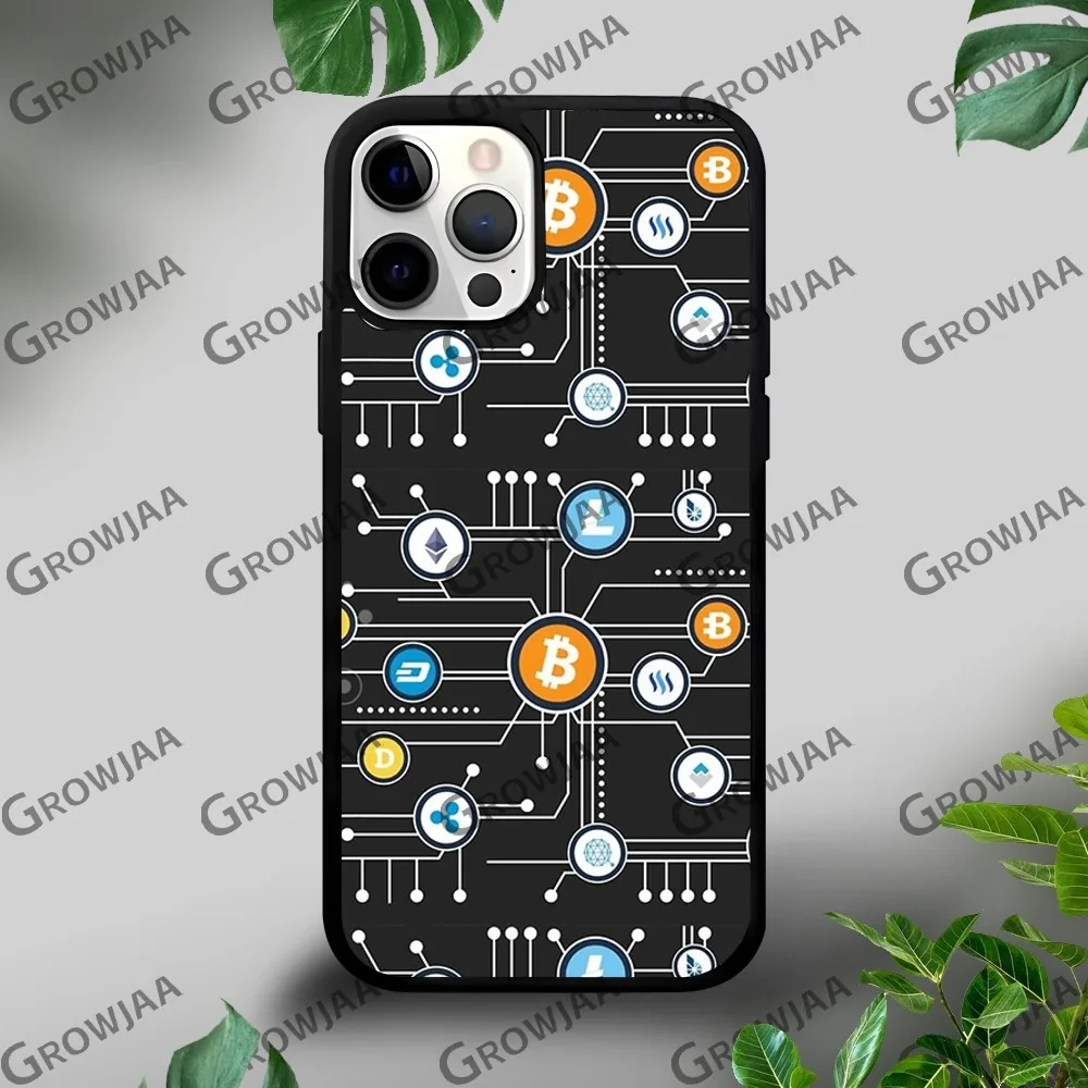 Чехол для телефона B-Bitcoin iPhone 15 14 13 12 11 Pro Xs Max Mini XR X 7 8 Plus роскошный зеркальный