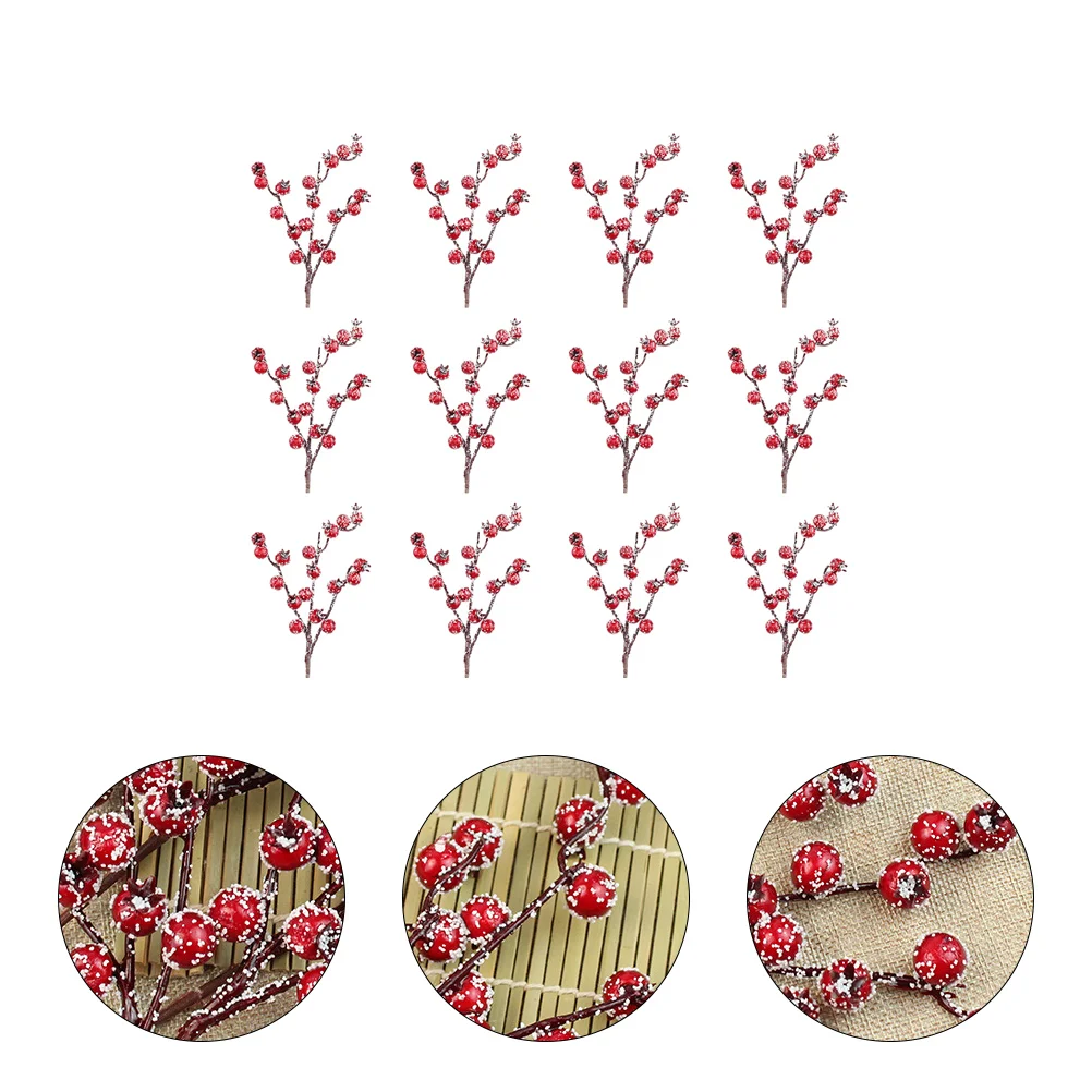 

Berry Stems Christmas Red Berries Picks Artificial Spray Stamen Iced Holiday Fakecrafts Craftfaux Wreath Holly Favors Party Pick