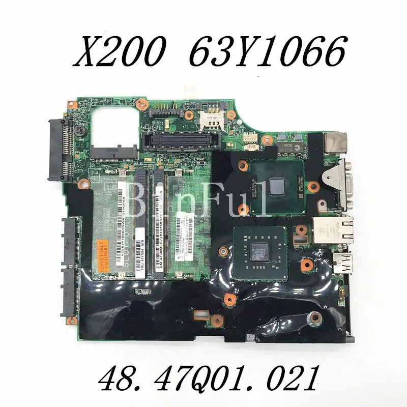 60Y3839 Mainboard For Lenovo Thinkpad X200 X220S Laptop Motherboard 07226-2 48.47Q01.021 With P8600 CPU 100% Full Working Well