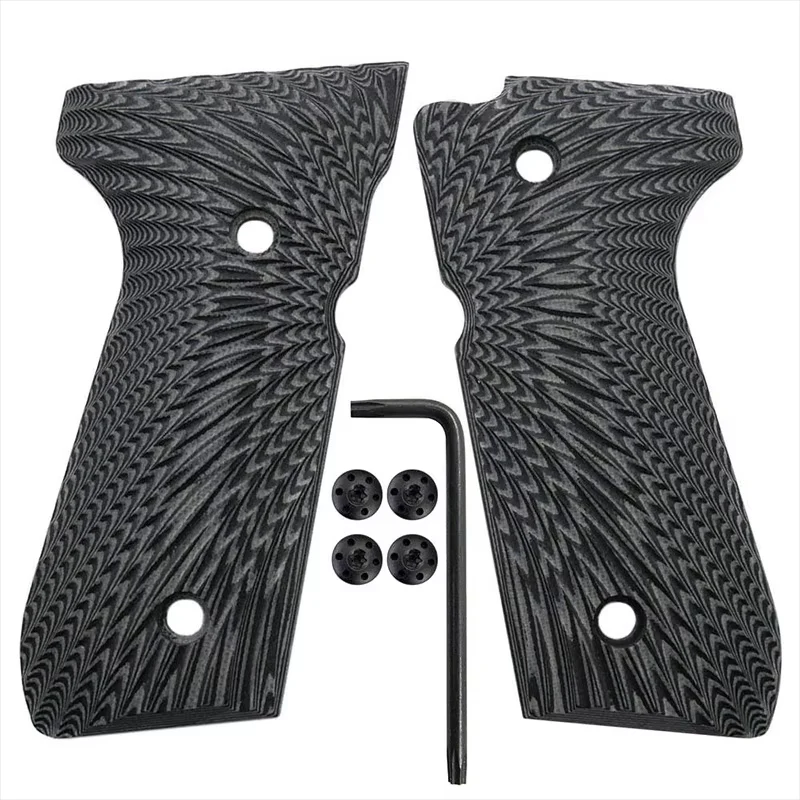 6 цветов G10 Ручки Beretta 92fs Полноразмерные, 92 фас, m9, 92a1, 96a1, 92 INOX, Винты для рукоятки пистолета в комплекте, текстура Sunburst (art.: 3920cd7879fed) - 3920cd7879fed