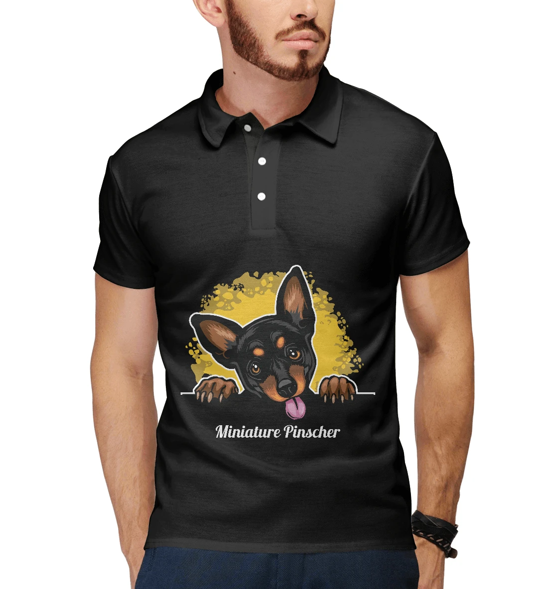 Футболка Поло Pinscher Собаки