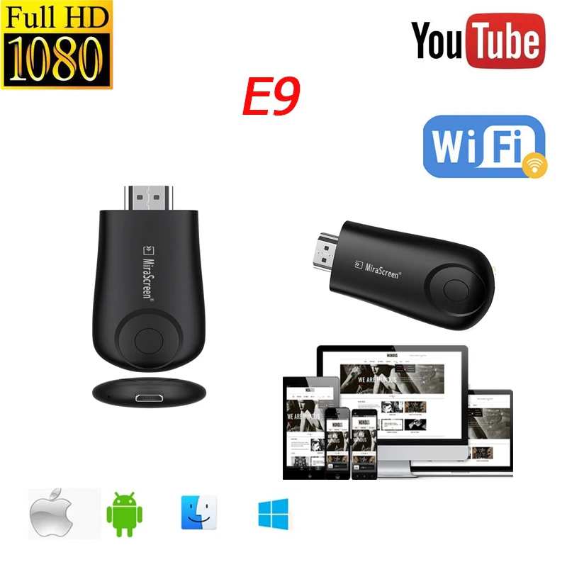

Флешка для смарт-ТВ, Full HD, 1080P, E9, HDMI, Wi-Fi