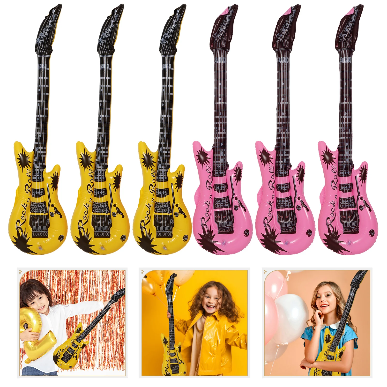 6 шт. украшения для особых случаев гитара гелиевый шар день рождения