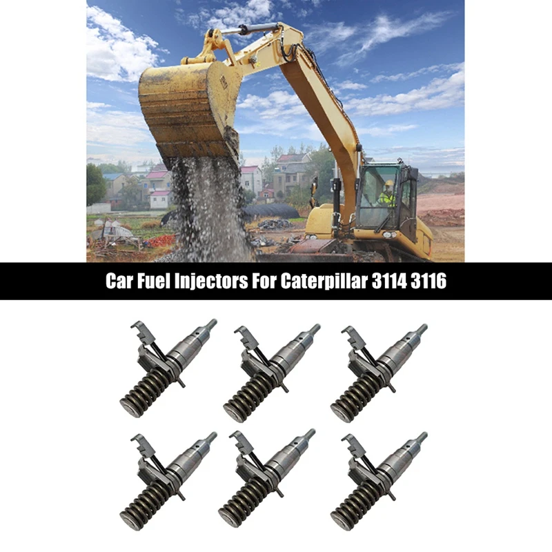 

6Pcs Car Fuel Injectors 127-8216 127-8222 127-8205 0R-8682 For Caterpillar 3114 3116