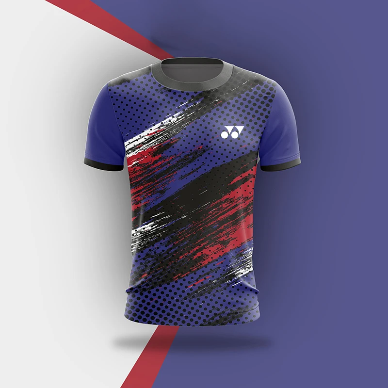 

Men's T-shirt Eye Quick Drying Men Training Badminton Uniforms Table Tennis Clothes Printing T shirts Boy Breathable Sport Wear