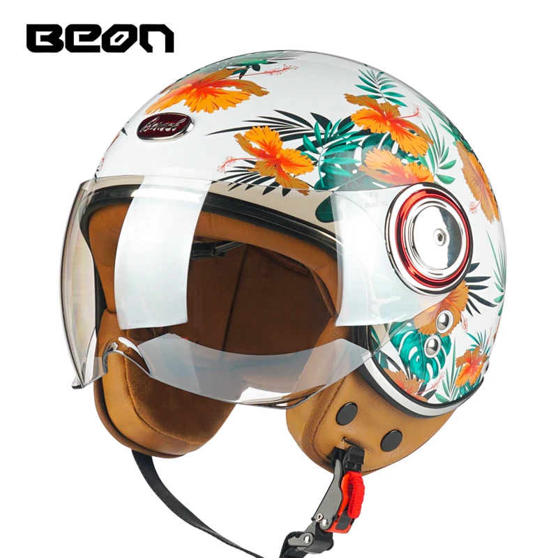 

Мотоциклетный шлем BEON Chopper, винтажный шлем для верховой езды, мотоциклетный шлем с открытым лицом, мото шлем Casco Motocicleta Capacete