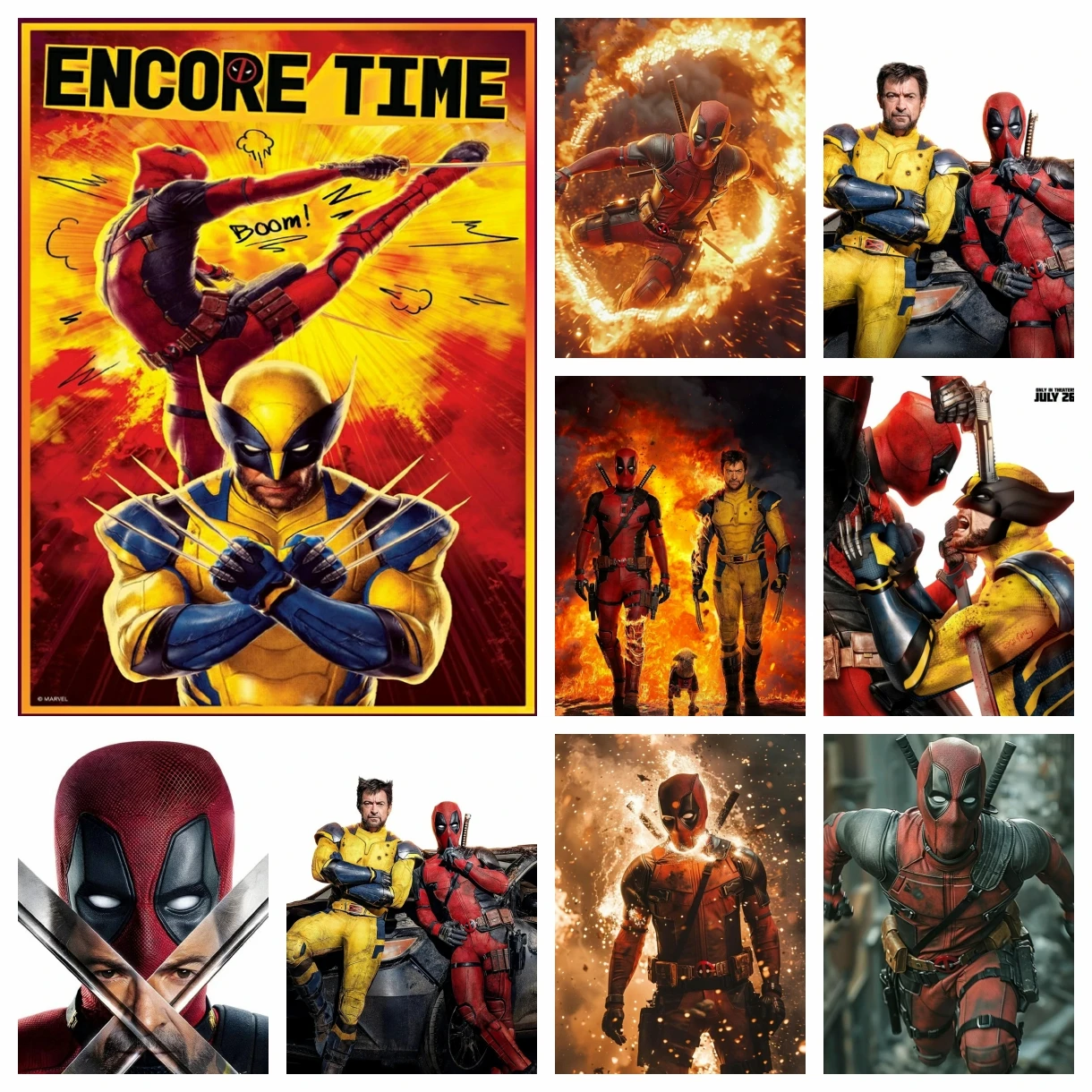 Набор для алмазной живописи 5D Дэдпул и Росомаха