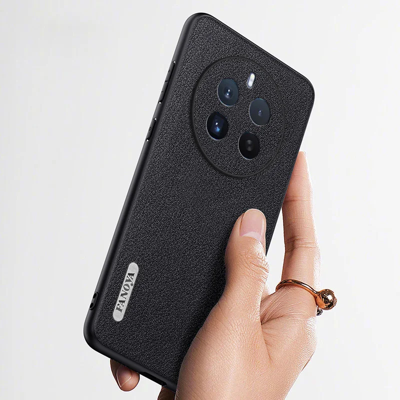 Противоударный кожаный чехол для Realme 12 4G мягкая задняя крышка защитная