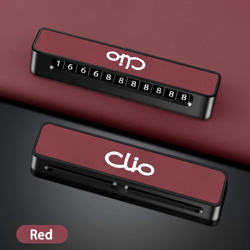 ABS + кожаная автомобильная временная парковочная карта светящаяся с номером