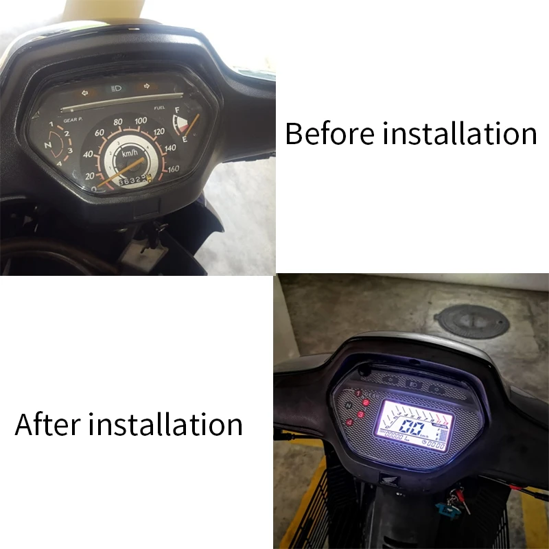 

ЖК-Спидометр с фоновой подсветкой, 7 цветов, цифровой измеритель Pnp Alpha для Honda Wave 100 Old/Ex5 Class/Wave Alpha 110 CX CD