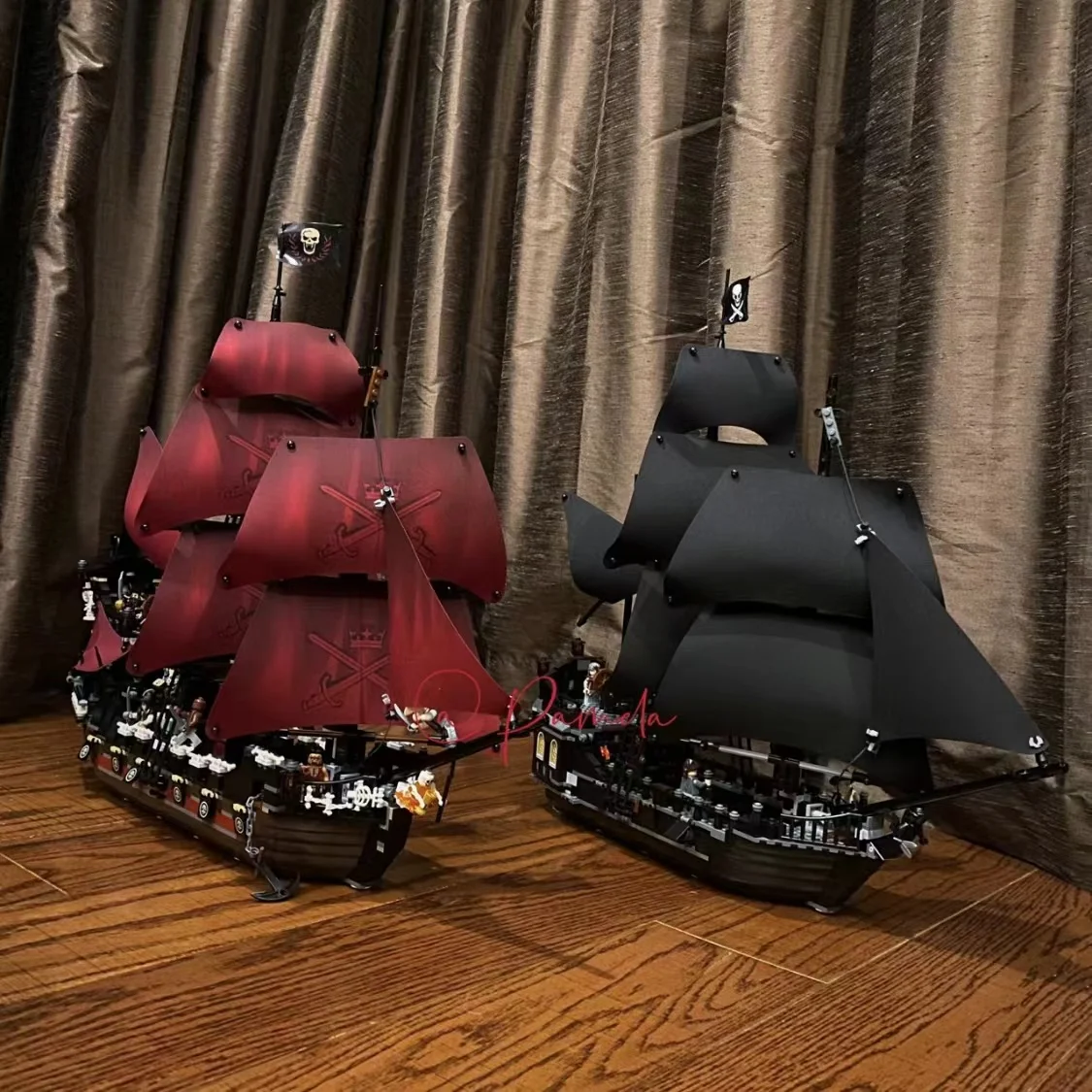 

Pirates The Black Pearl And Queen Anne's Revenge Ship Building Block Bricks Toy Birthday Christmas Gift Compatible 4195 4184