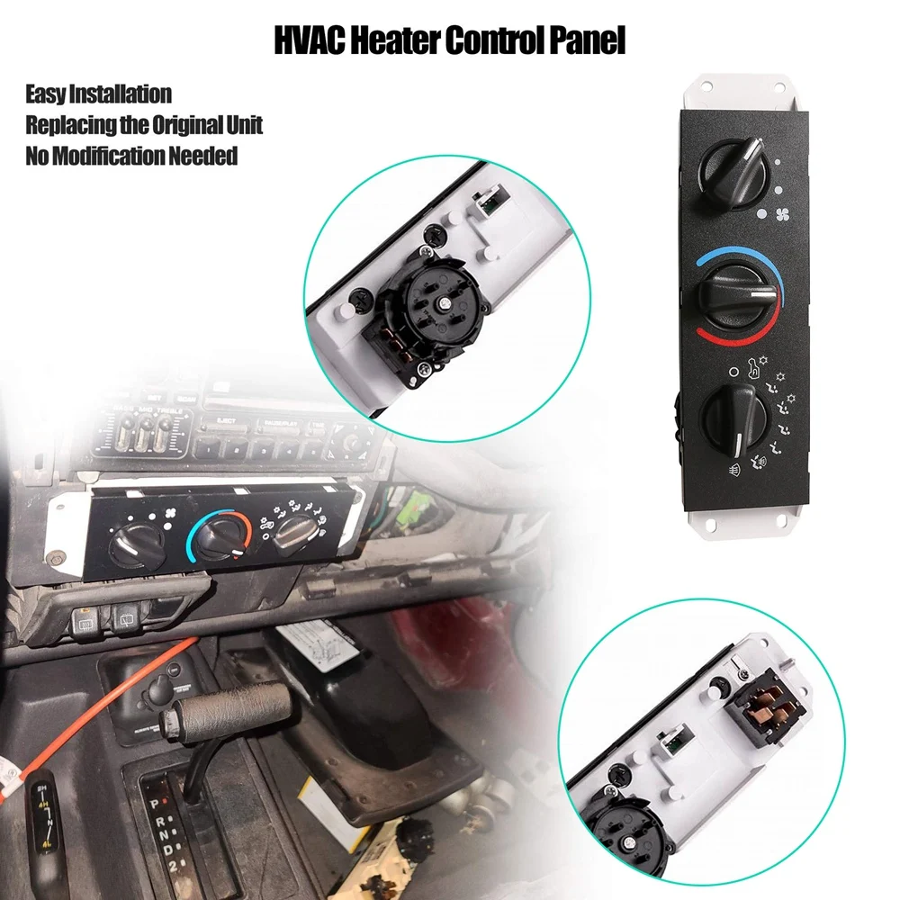 

Car A/C Heater Control with Blower Motor Switch 55037473AB 1999 2000 2001 2002 2003 2004 for Jeep Wrangler