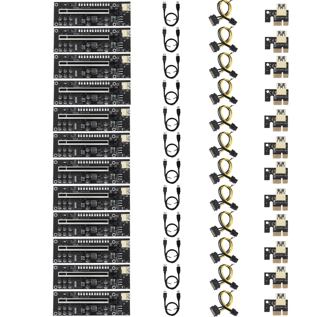 

PCI-E светодиодсветодиодный видеокарта расширения видеокарты 8 твердотельных конденсаторов 6 контактов 4-контактный удлинитель безопасный п...