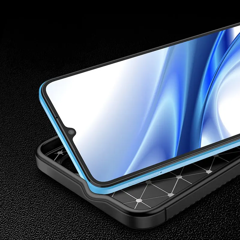 For OPPO A17 Cover Case OPPO A17 Coque Shell Soft Luxury Business Carbon Fiber Shockproof Protective Back Bumper For OPPO A17