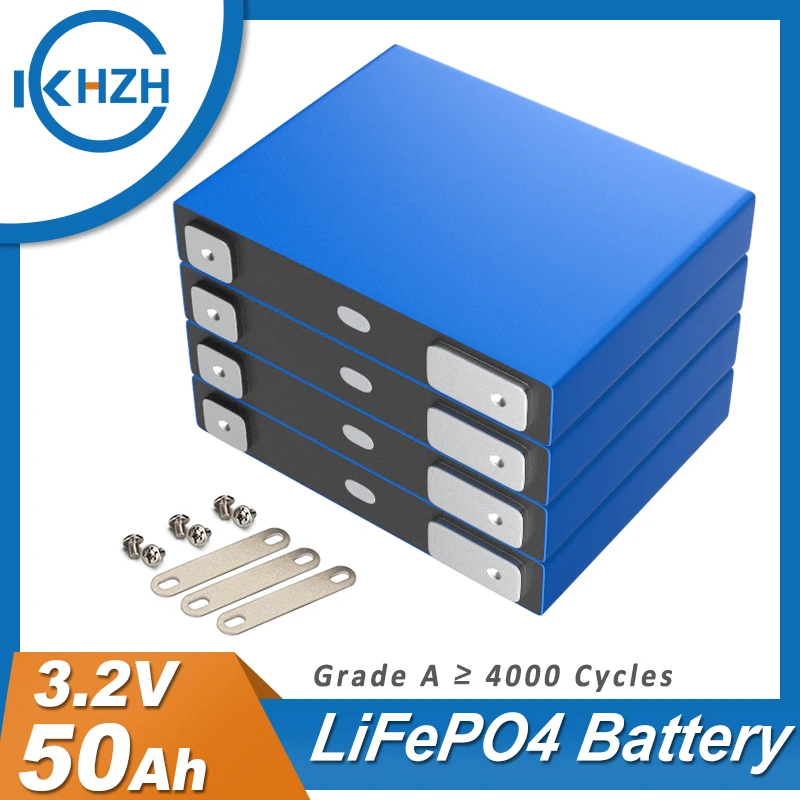 

KH 3.2V 50Ah Lifepo4 Cells DIY Solar Energy System Ebike Yacht RV Golf Cart Robot Rechargeable Lithium Iron Phosphate Battery