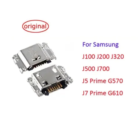 50 шт. USB-разъем для зарядки телефона Samsung J1 J2 J3 J5 J7 металл Prime G530 g532 j510 j710 G570 G610 разъем для зарядки