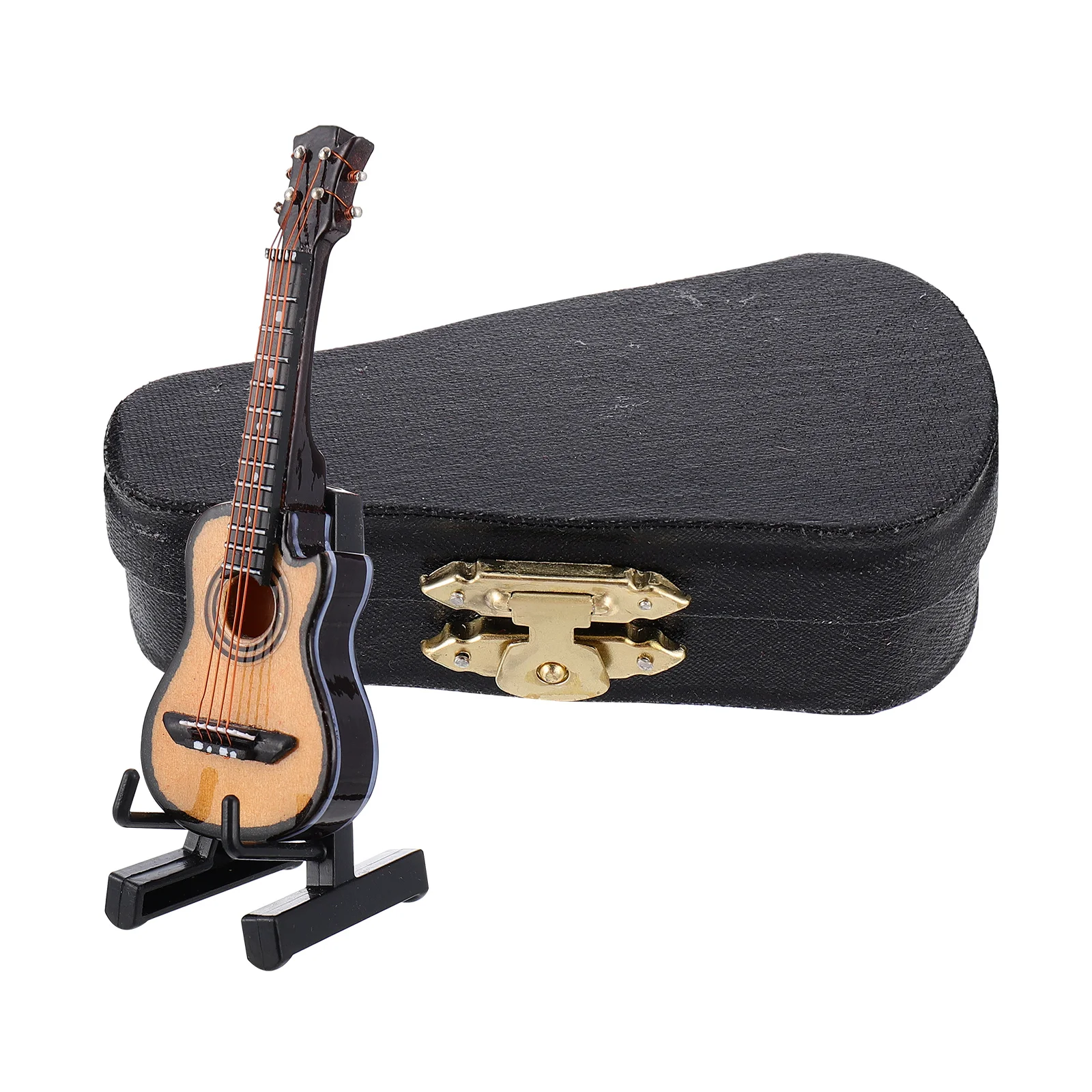 

Mini Folk Guitar Model Mini Model Guitar Miniature Musical Instrument Bracket Mini Guitar