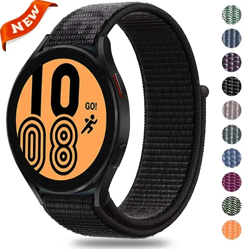 Нейлоновый спортивный ремешок-петля для Samsung Galaxy Watch 6/5/Pro/4/Classic/Active 2 и браслет Huawei