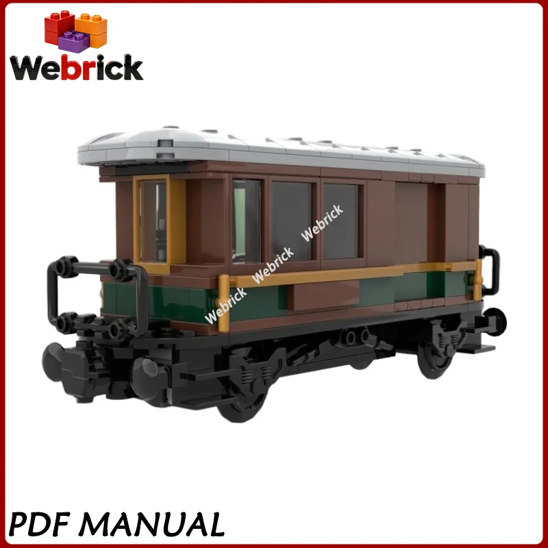 Фото Запчасти для модернизации почтового вагона Mail Wagon Deluxe Coach, подходящие для паровоза 60511, модель для сборки из кирпичиков MOC, городская железная дорога, демонстрационная модель №4