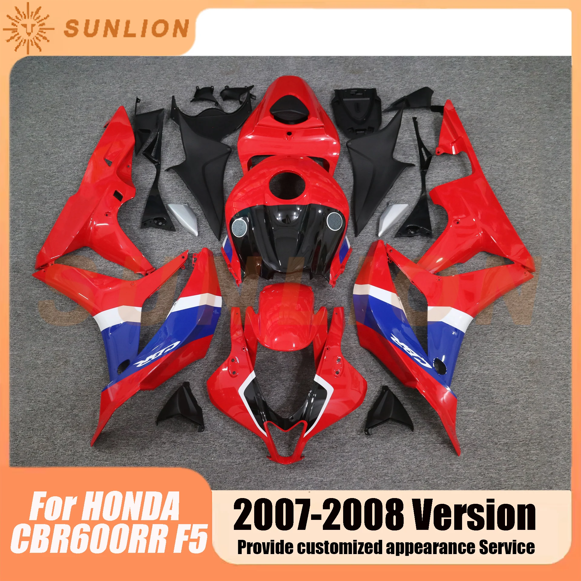 Новый комплект обтекателя кузова мотоцикла для Honda CBR600RR CBR 600RR 600 RR F5 2007 2008 литье