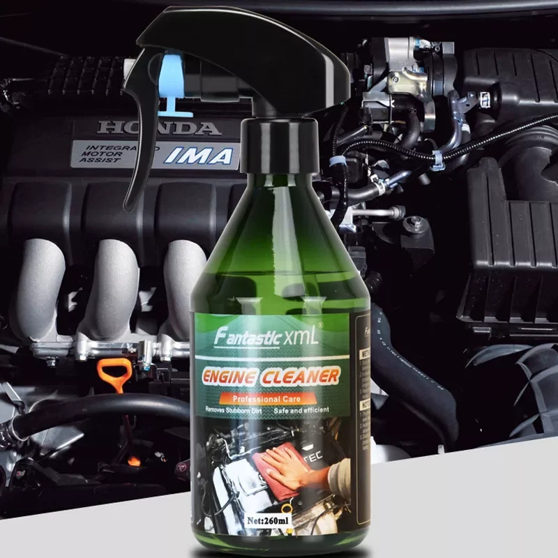 

260Ml/Bottle Car Engine Compartment Cleaner Stains Removes Heavy Oil Car Engine Polish Ceramic Coating Refresh Care Spray